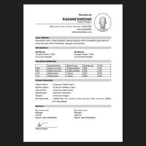 One Page Resume (01)